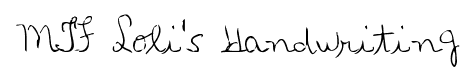 MTF Loli’s Handwriting font
